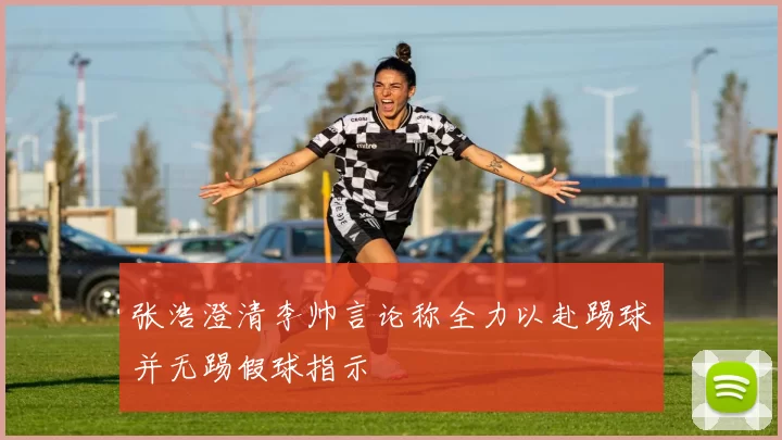张浩澄清李帅言论称全力以赴踢球并无踢假球指示